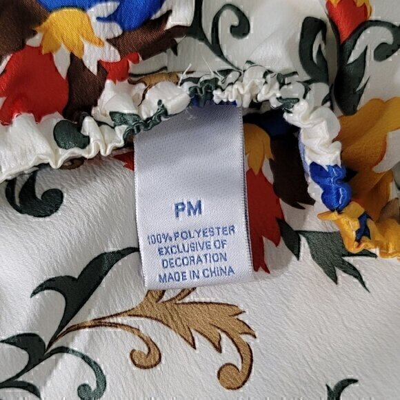 Cabernet Sleepwear Pajama Long Sleeve Set PM Cream Embroidered - Picture 8 of 8